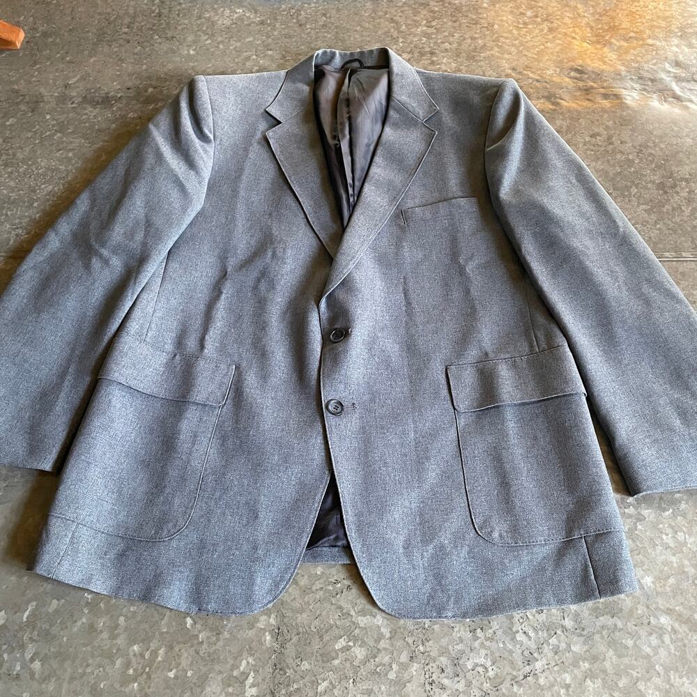 Vintage Levi's Action Suit Blazer Jacket Mens 46R XL Sport Coat Sta Prest Blue